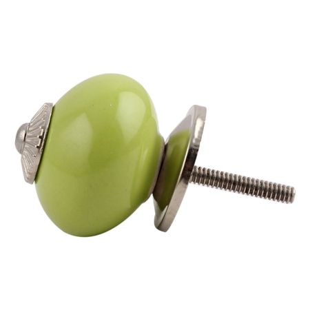 Lime Round Silver Fitting Ceramic Dresser Knob Online